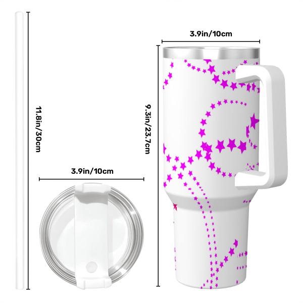 Tumbler mit Hundemotiv Roxy - Edelstahl, Becher, 1L, mit Strohhalm, bunt, Motive in Digitaler Popart, SOKA, Listenhund, Bullterrier, Bulli